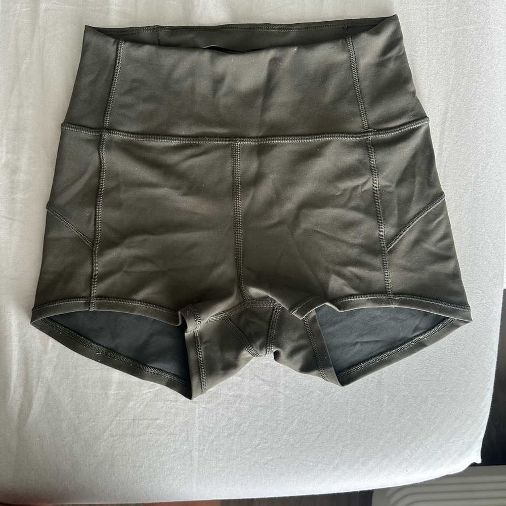 Lululemon Army Green Women's Wunder train Shorts